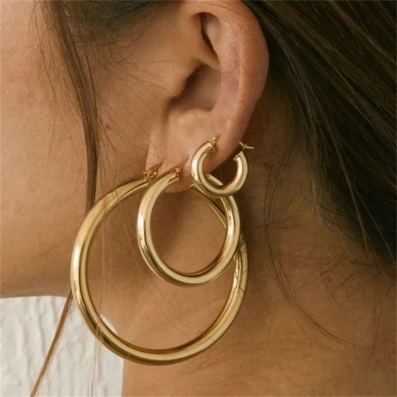Tamara - Klassische Creolen in Gold – 40 mm