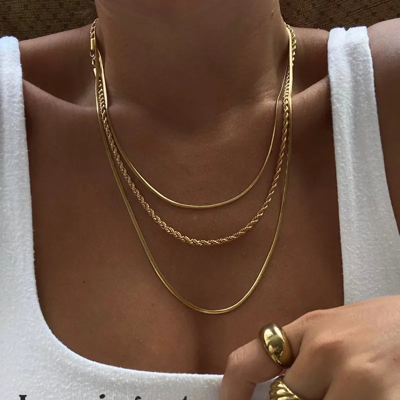 Lily - Layered Gold Chain Set
