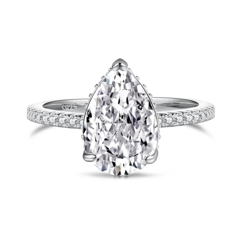 Tear of Light - 925 Sterling Silber mit tropfenförmigem Zirkonia