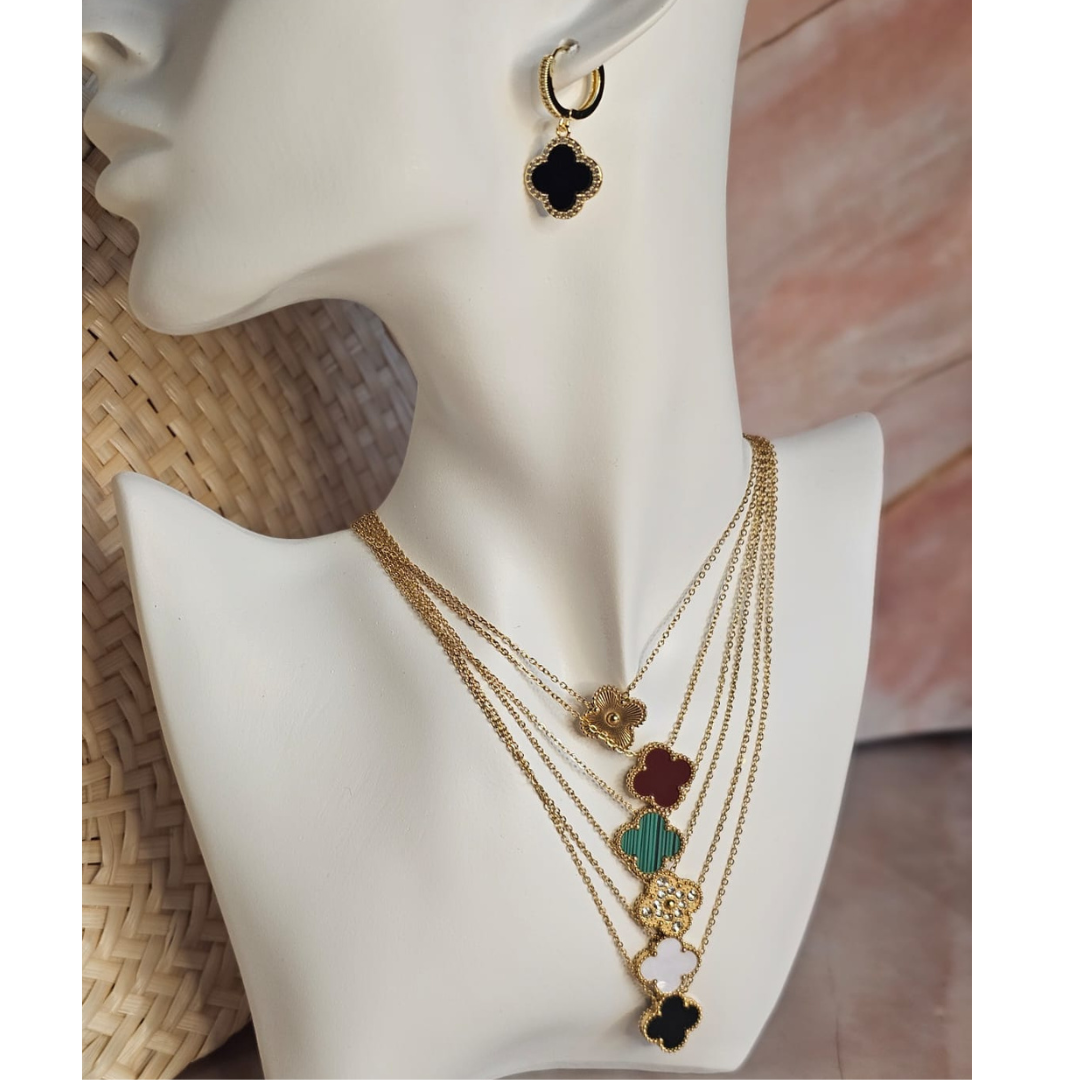Nayara - Necklace in Double-Sided in White