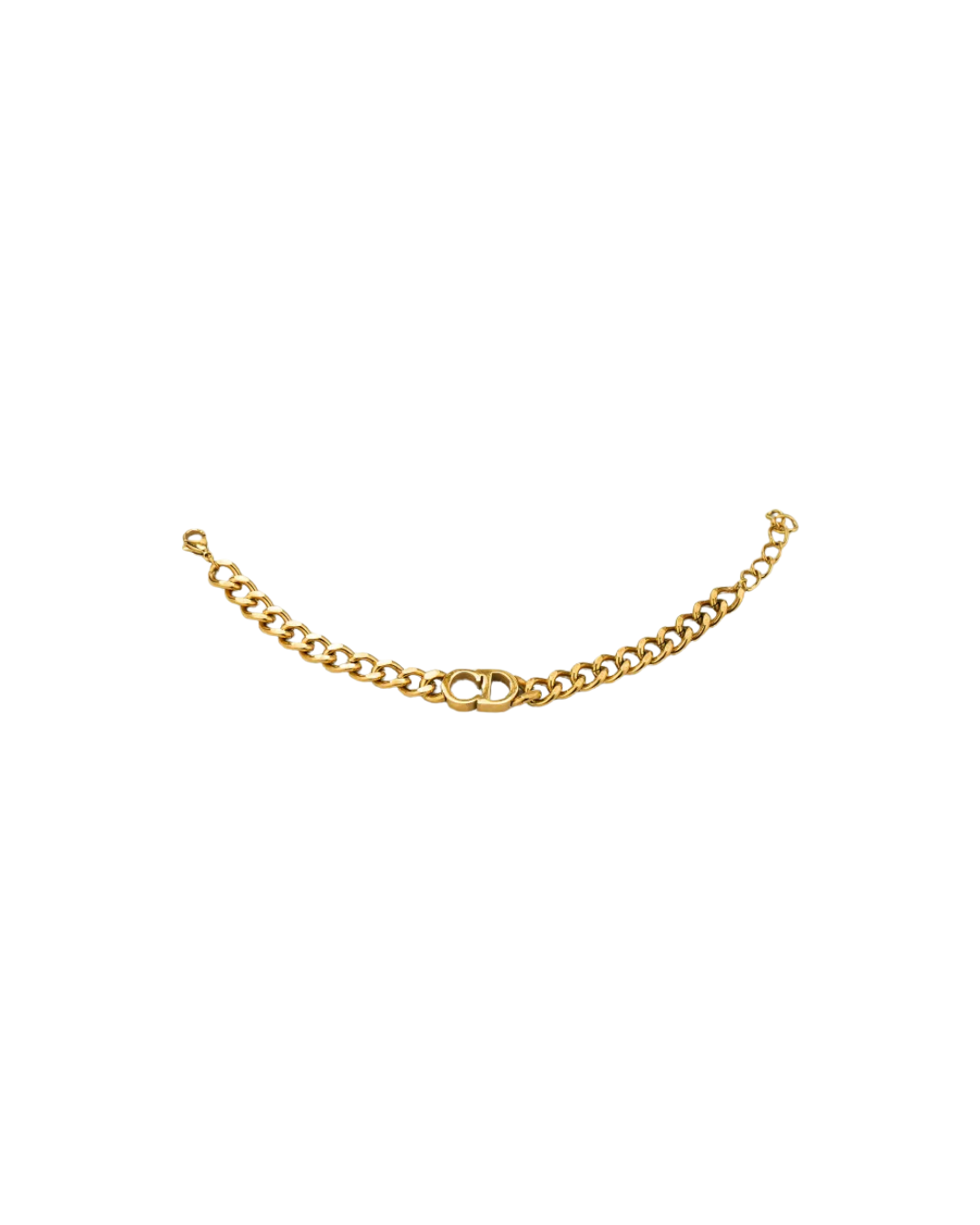 Christina - Gold link bracelet with "CD" detail