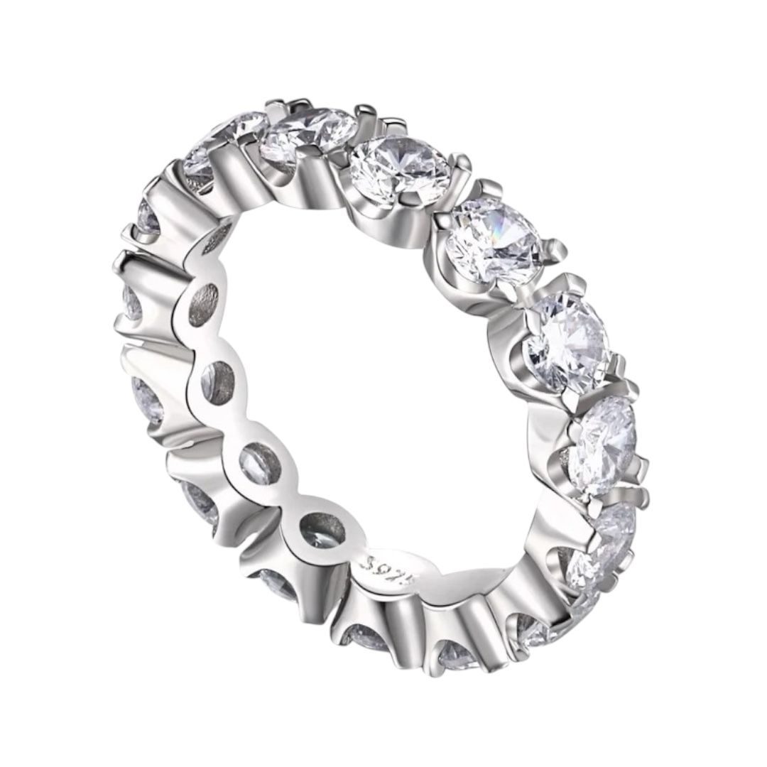 Infinity Sparkle Ring – 925 Sterling Silber mit Zirkonia