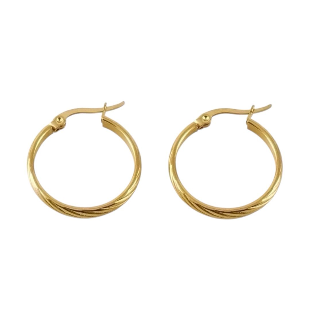 Classic Gold Hoop Earrings – 18K Vergoldete Creolen