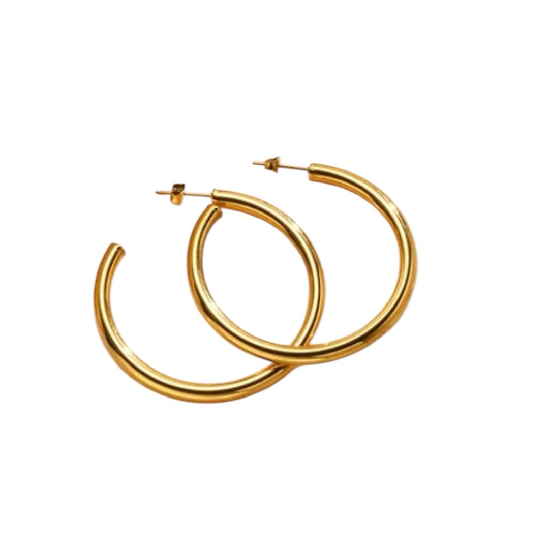 Tamara - Klassische Creolen in Gold – 40 mm