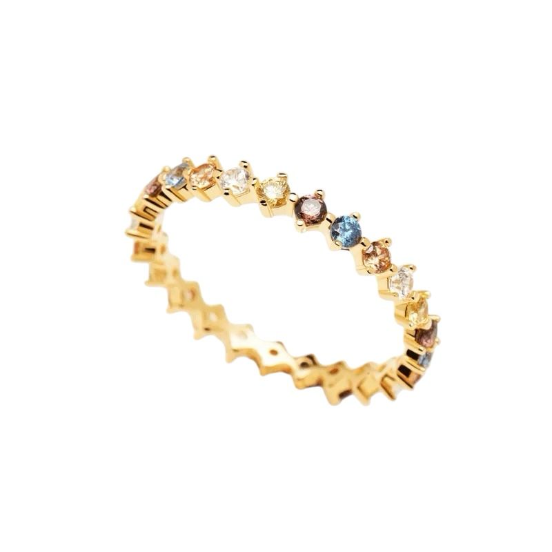 Mila Rainbow Ring – 925er Silberring mit bunten Zirkonia