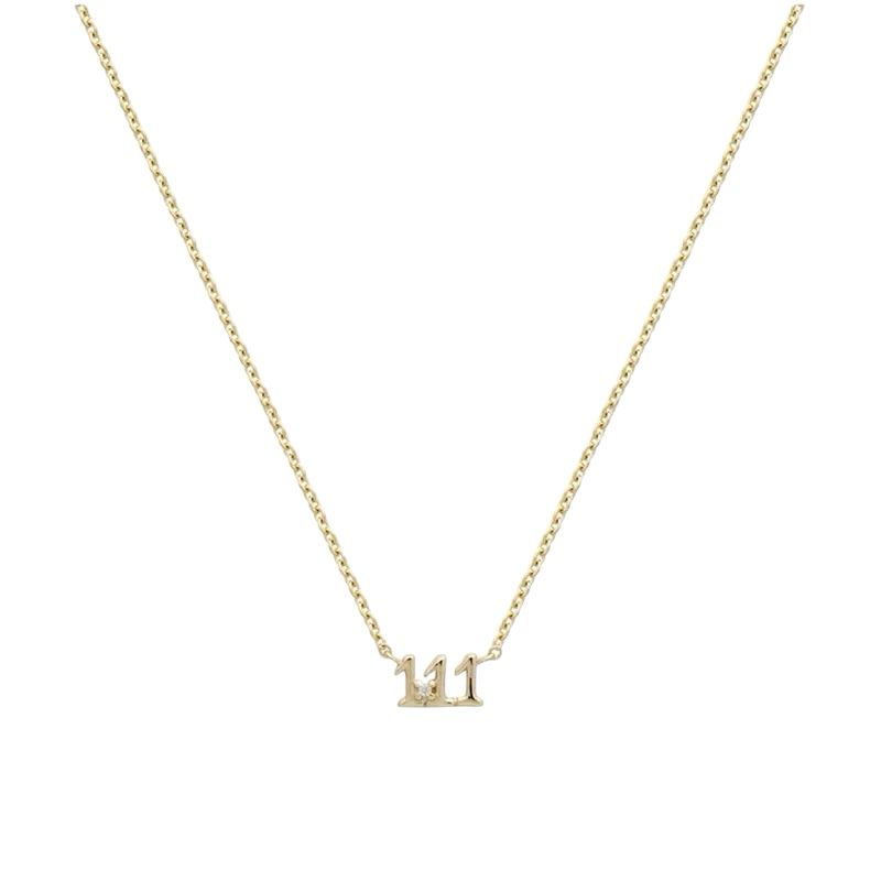 111 Number Sparkle Necklace – Feine Zahl-Halskette aus 925er Silber mit Zirkonia