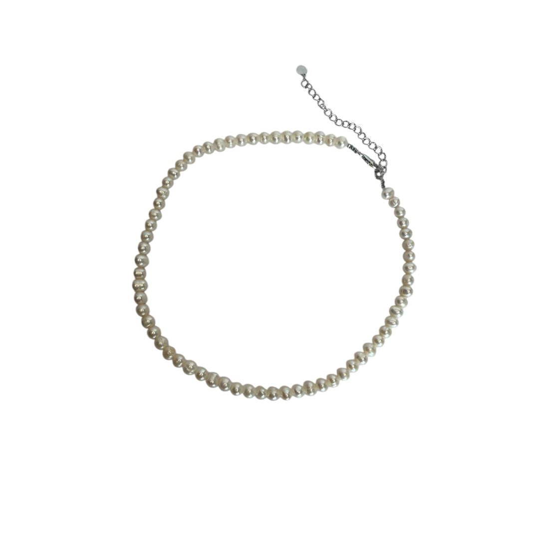 Süsswasserperlen-Halskette „Pure Elegance“ – Weiss, verstellbar