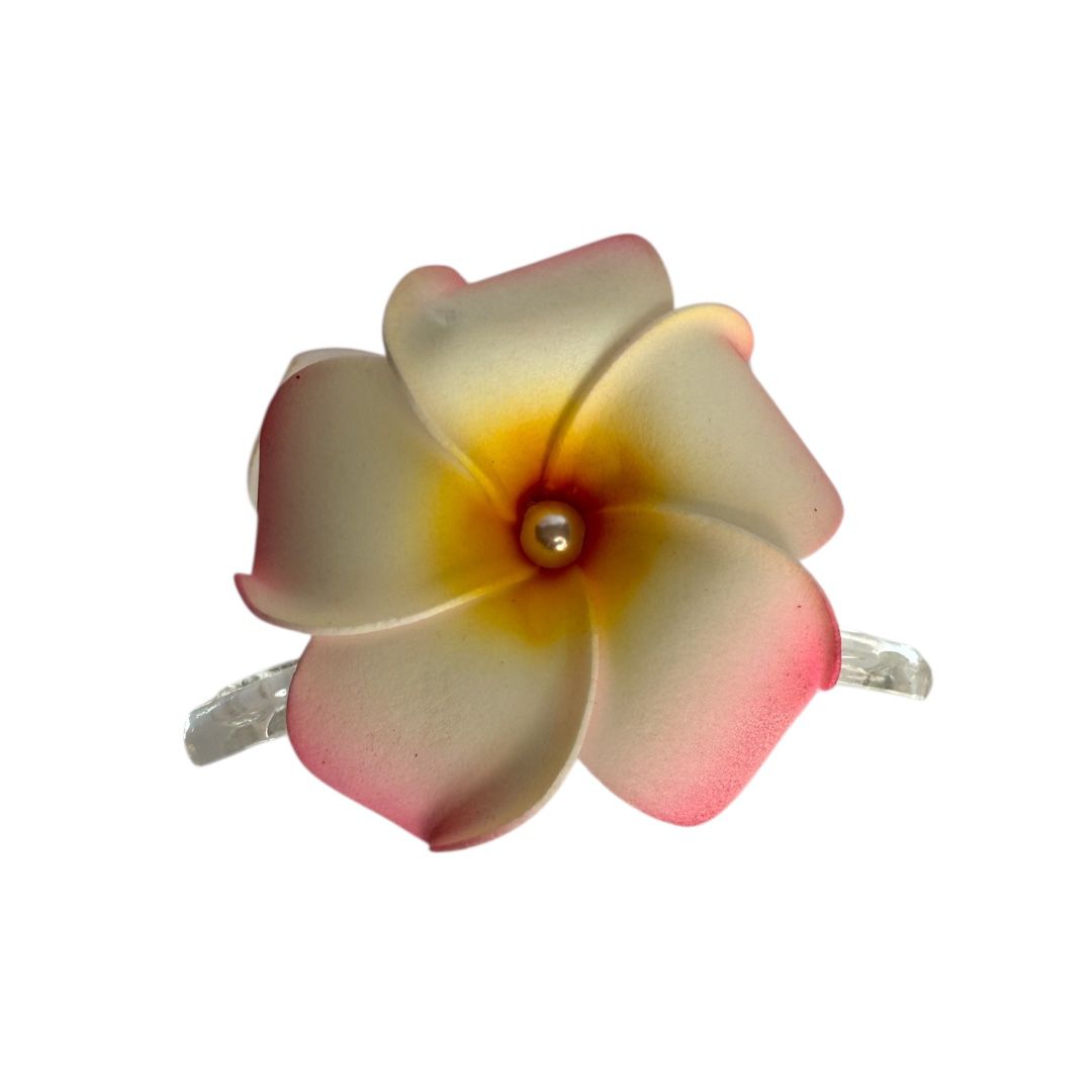 Floral Grace – Haarklammer mit Farbverlauf & Perle Schaumstoff-Blüte