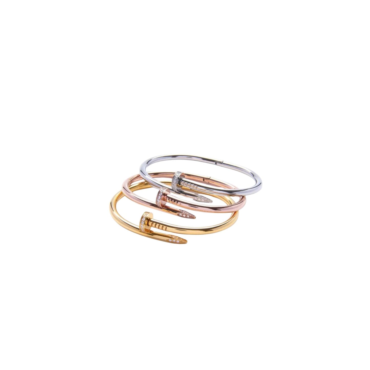 Chanthira - Bangle in silver, gold and rose gold