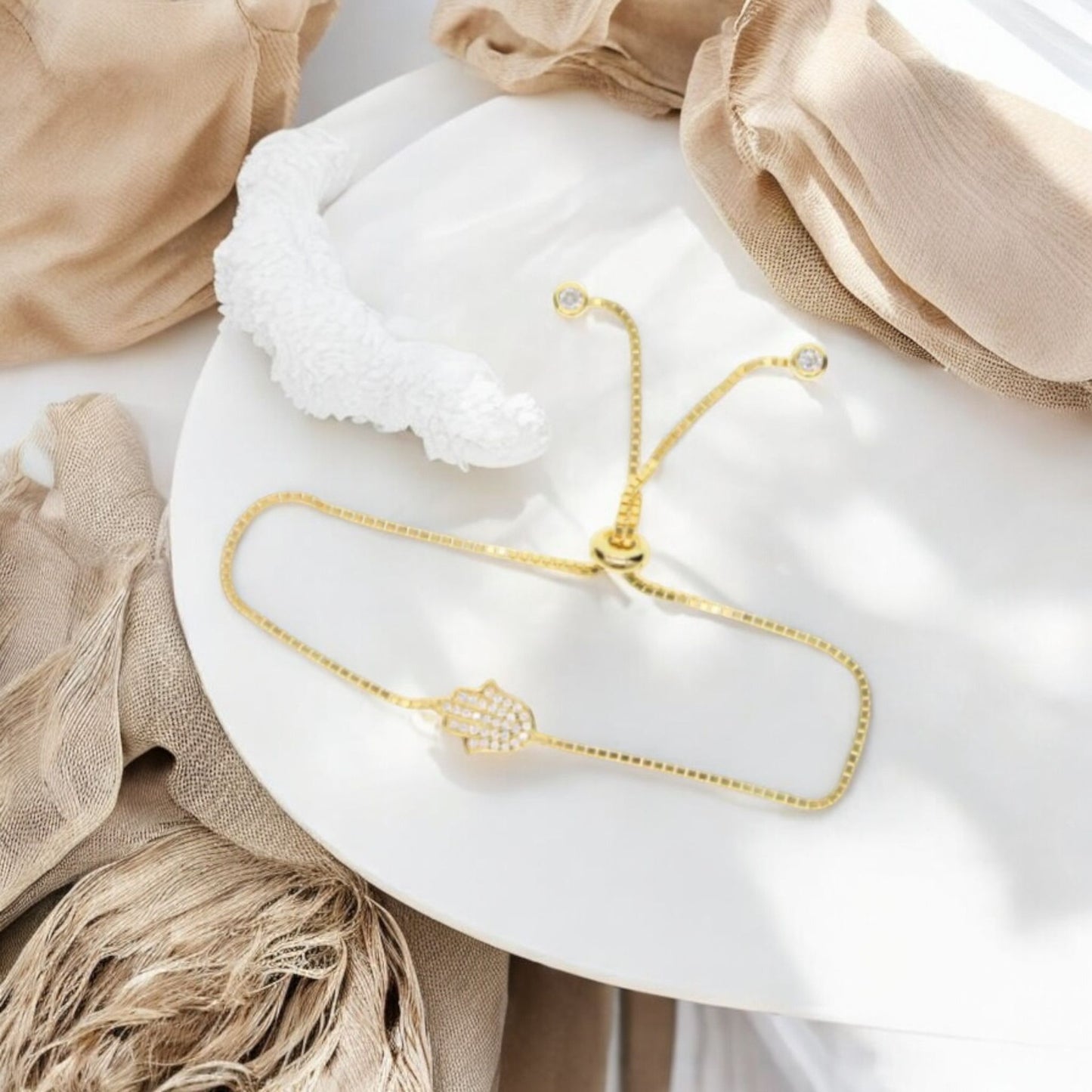 Chamsa - Bracelet in gold, silver and rose gold