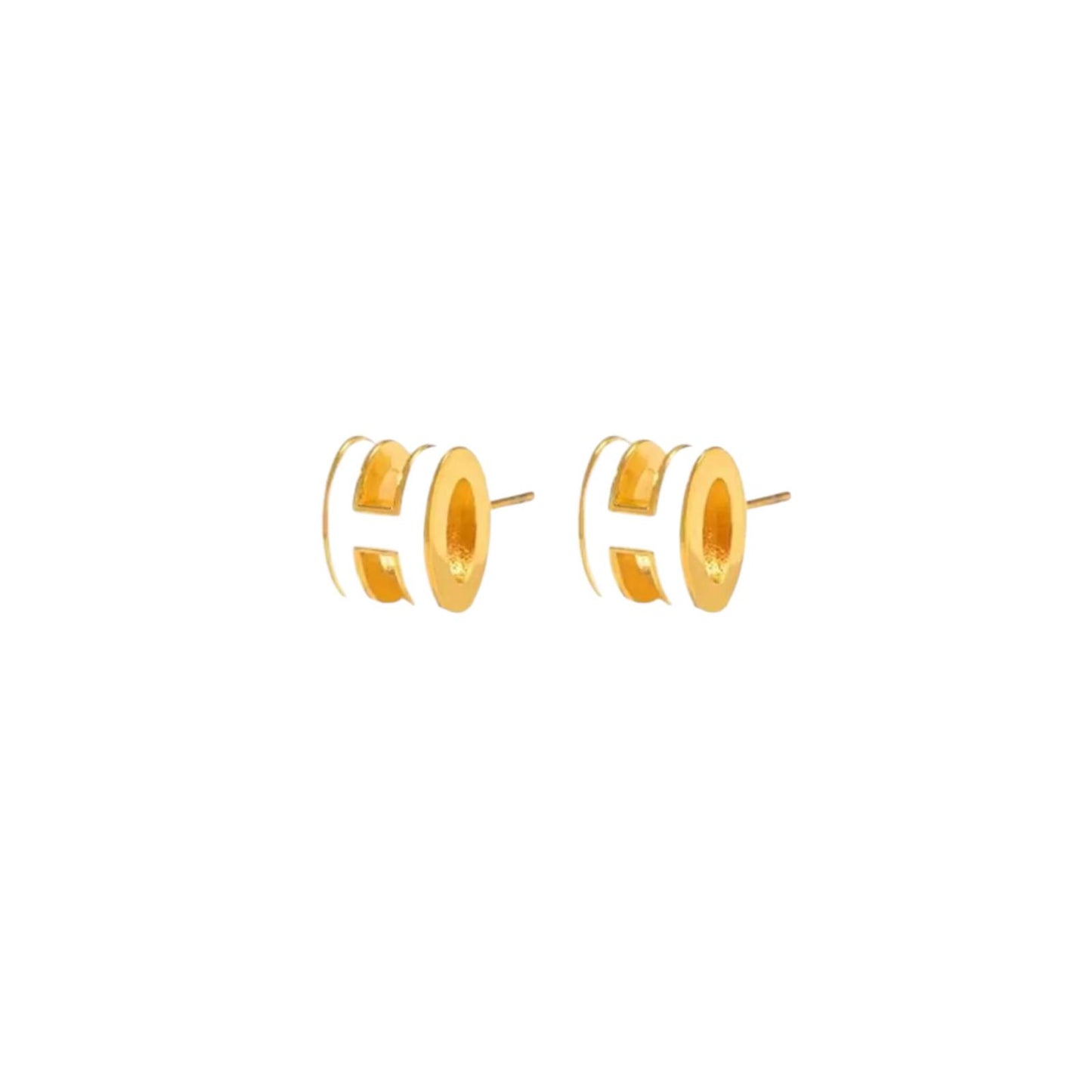 Hera - White Stud Earrings