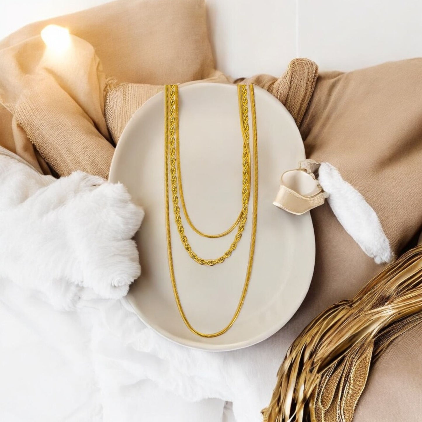 Lily - Layered Gold Chain Set