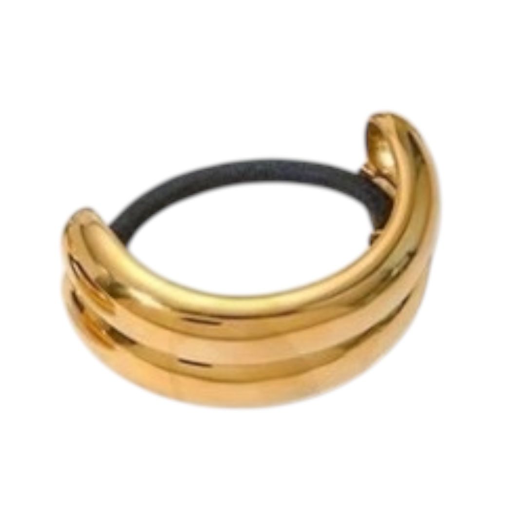 Golden Luxe Hair Cuff - 18K Vergoldetes Haargummi