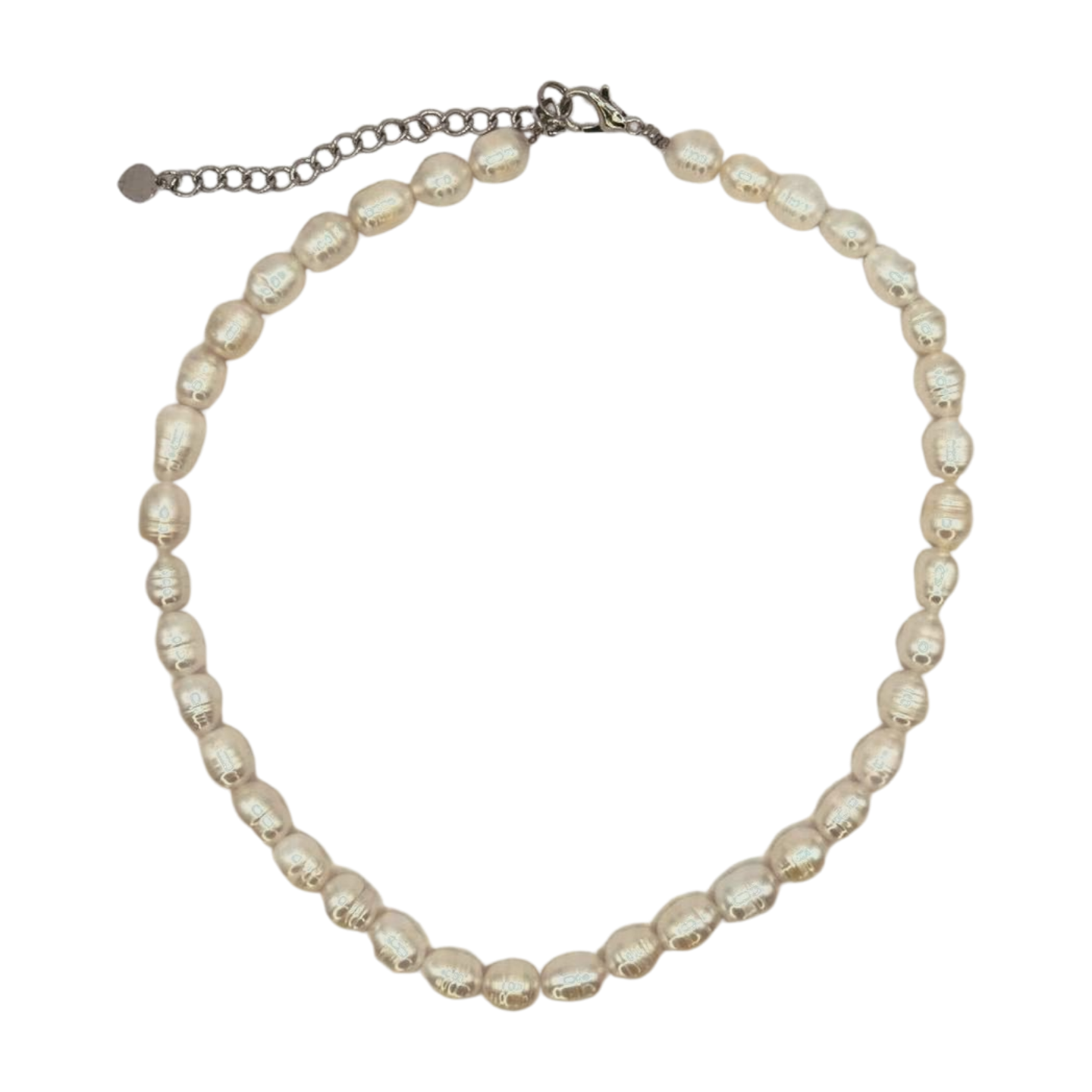 Süsswasserperlen-Halskette „Pure Elegance“ – Gross, Weiss, verstellbar
