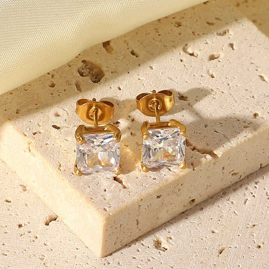 Royal Spark Ohrstecker – 18K Vergoldet mit funkelndem Zirkonia