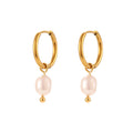 Pure Pearl Hoops – 18K Vergoldete Creolen mit Süsswasserperle