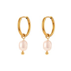 Pure Pearl Hoops – 18K Vergoldete Creolen mit Süsswasserperle