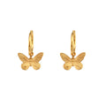 Créoles délicates avec pendentif papillon
