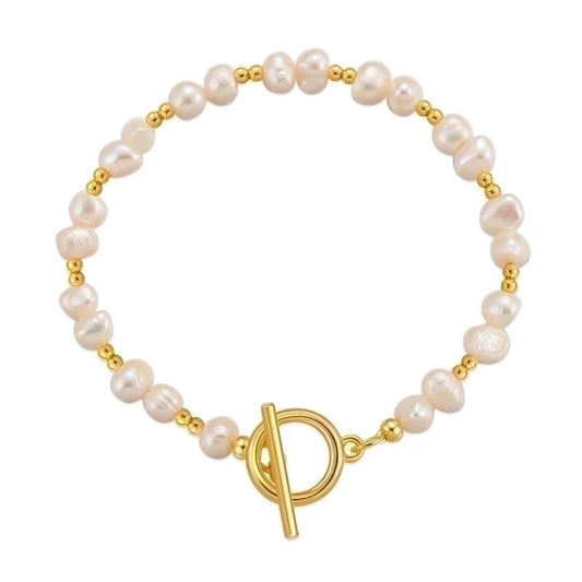 Éloise Pearl Armband – Süßwasserperlen & 18K vergoldete Details