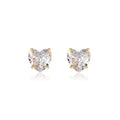 Amira Heart Studs – Herzförmige Zirkonia-Ohrstecker in Silber (5mm)