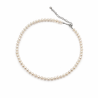 Süsswasserperlen-Halskette „Pure Elegance“ – Weiss, verstellbar