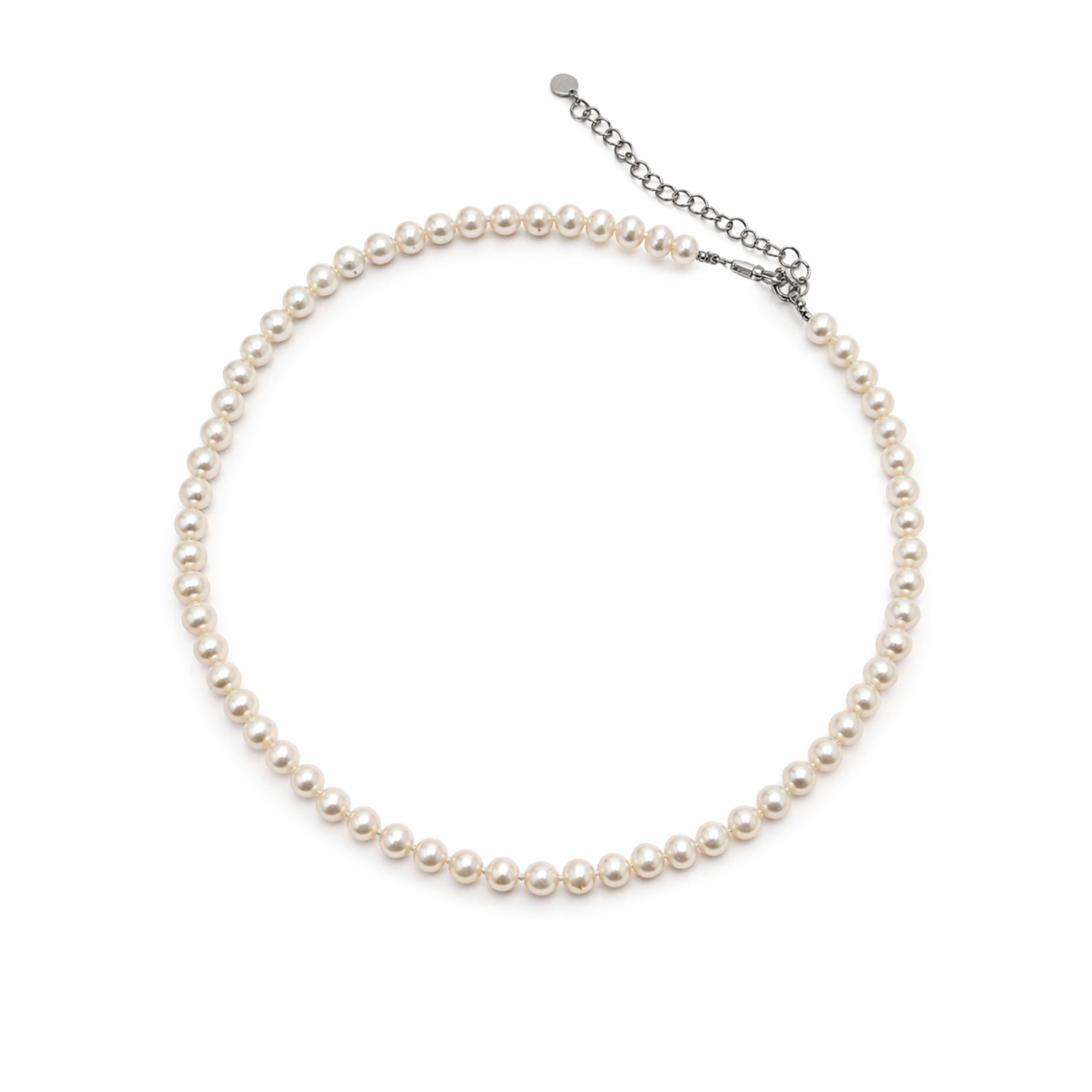Süsswasserperlen-Halskette „Pure Elegance“ – Weiss, verstellbar
