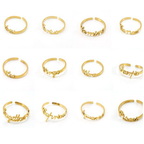 Zodiac Muse – Minimalistischer Sternzeichen Ring aus Edelstahl vergoldet