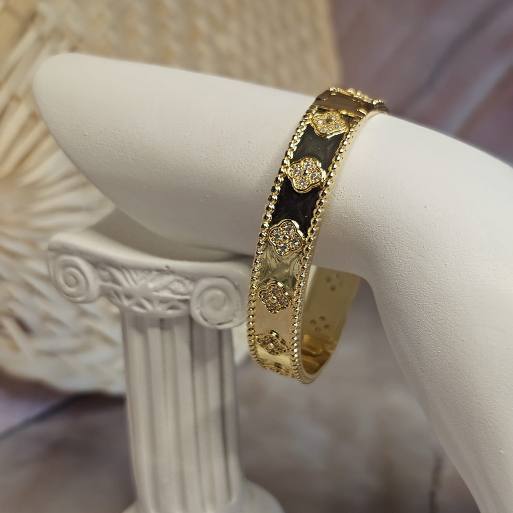 Kailani - Bangle Zirkonia und Blüten-Design