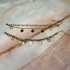 Malia - Charm-Armband mit Schwarzem Kleeblatt