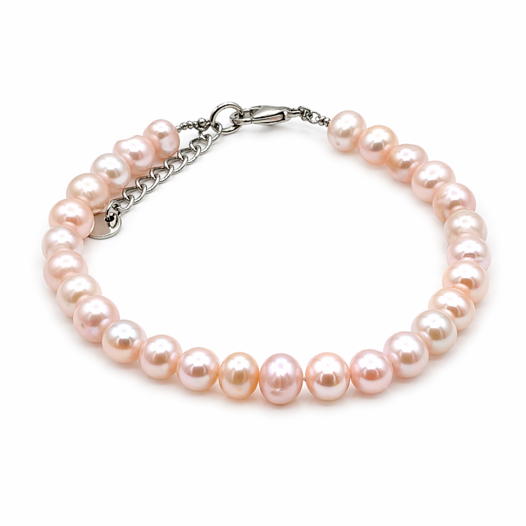 Süsswasserperlen-Fusskette „Pure Elegance“ – Rosa, verstellbar