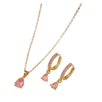 Blush Drop – Schmuckset mit Zirkon Tropfen