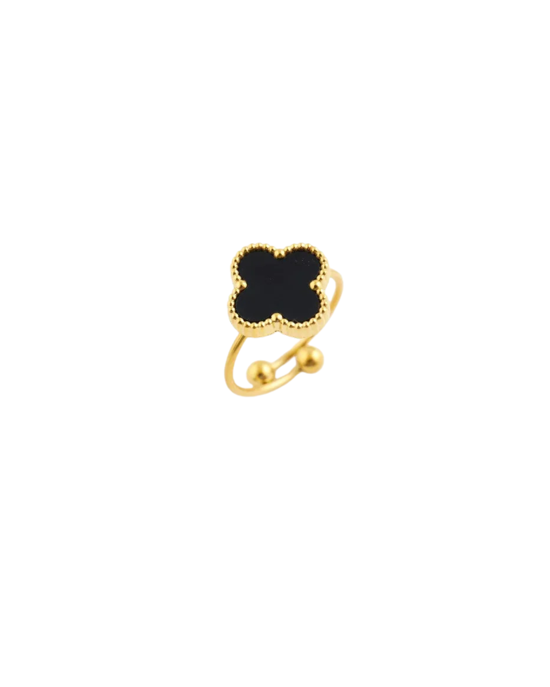Nayeli -  Goldener Ring in Schwarz, Weiss, Rot, Grün und Gold
