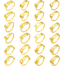 Zodiac Script – Sternzeichen Ring aus Edelstahl vergoldet