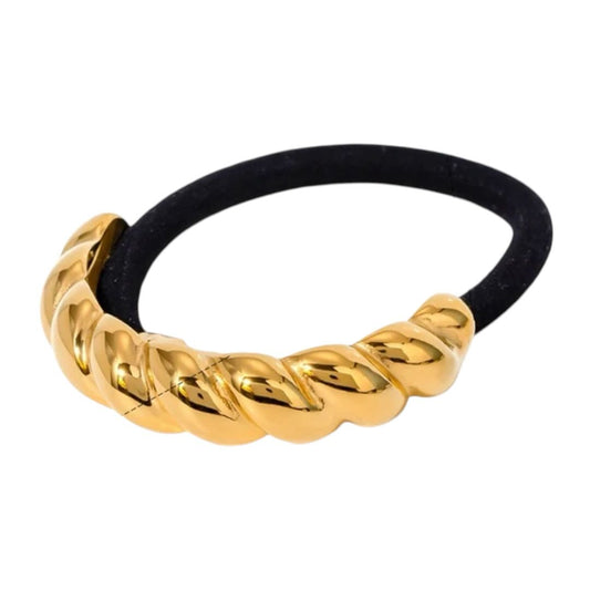 Braided Gold Hair Cuff – 18K Vergoldetes Haargummi