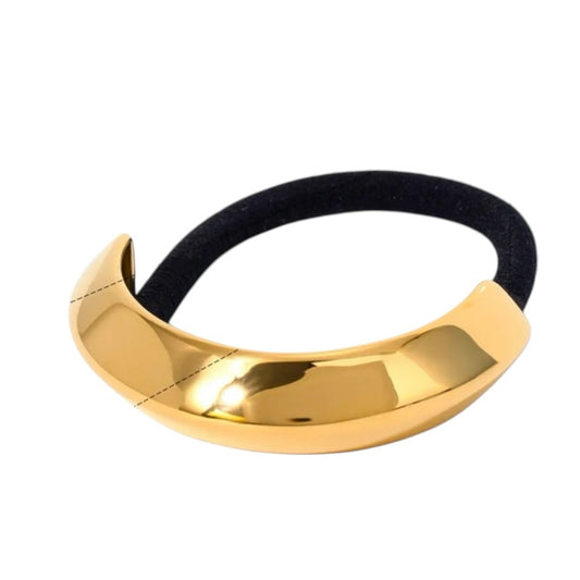 Golden Arc Hair Cuff – 18K Vergoldetes Haargummi
