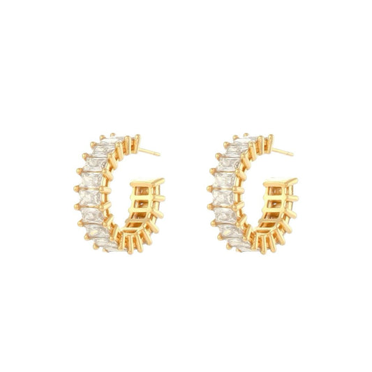 Eternity Gold Hoop Earrings – 18K Vergoldete Creolen mit Zirkonia