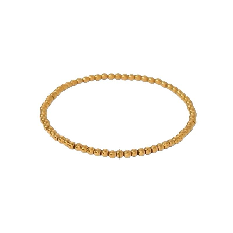Mila Bead Bracelet 6mm – Statement-Kugelarmband, 18K vergoldet