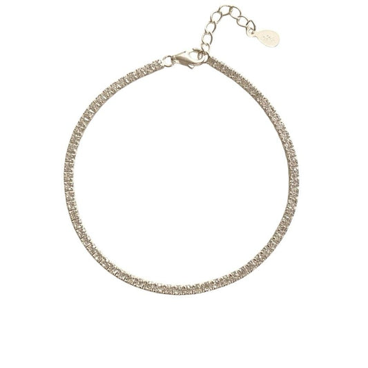 Luna Tennisarmband – Klassisches Funkeln in Silber (2 mm)