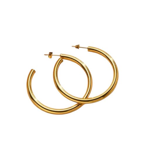 Tamara - Klassische Creolen in Gold – 40 mm