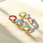 Solana Ring – Verstellbarer Ring aus Edelstahl mit gelben Zirkonia