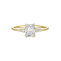 Luna Radiant Ring – Geometrischer Zirkonia-Ring aus vergoldetem Sterling Silber
