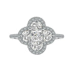 Clara Bloom Ring – Eleganter 925er Silberring mit floraler Zirkonia-Fassung
