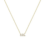 444 Number Sparkle Necklace – Feine Zahl-Halskette aus 925er Silber mit Zirkonia