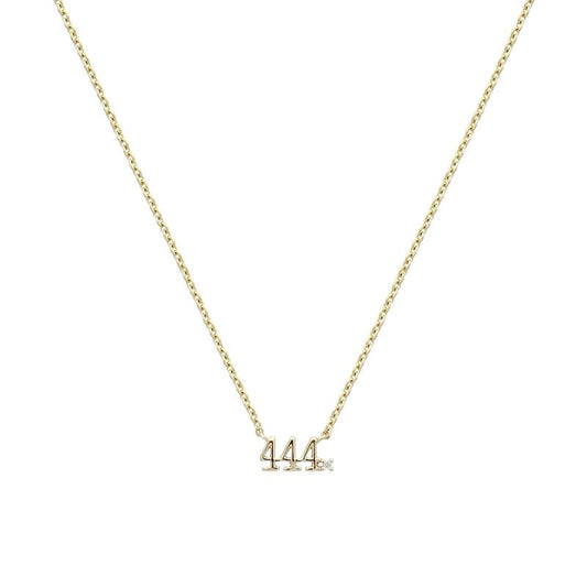 444 Number Sparkle Necklace – Feine Zahl-Halskette aus 925er Silber mit Zirkonia