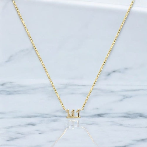 111 Number Sparkle Necklace – Feine Zahl-Halskette aus 925er Silber mit Zirkonia