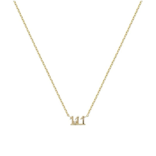 111 Number Sparkle Necklace – Feine Zahl-Halskette aus 925er Silber mit Zirkonia