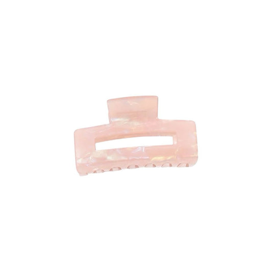 Mermaid Cut-Out Hair Clip – Acetat-Haarspange in Rosa mit Marmoroptik