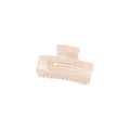 Mermaid Cut-Out Hair Clip – Acetat-Haarspange in Beige mit Marmoroptik
