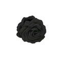 Black Fabric Rose Hair Clip – Eleganter Haarkamm mit mehrlagiger Stoffblume