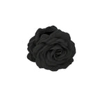 Black Fabric Rose Hair Clip – Eleganter Haarkamm mit mehrlagiger Stoffblume